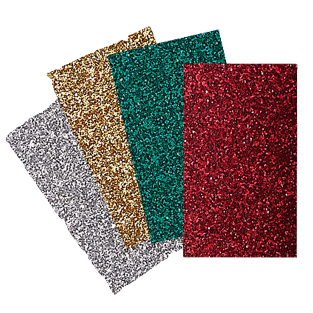 Brother Iron - On Transfer Glitter Sheets - Includes 4 8.5in x 11in Sheets in Silver 1, Gold 1, Green 1 and Red 1 - Sewingmachinesplus.com