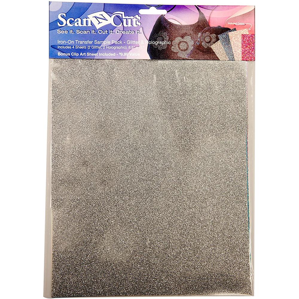 Brother Iron - On Transfer Holographic and Glitter Sheets - Includes 4 8.5in x 11in Sheets - Sewingmachinesplus.com