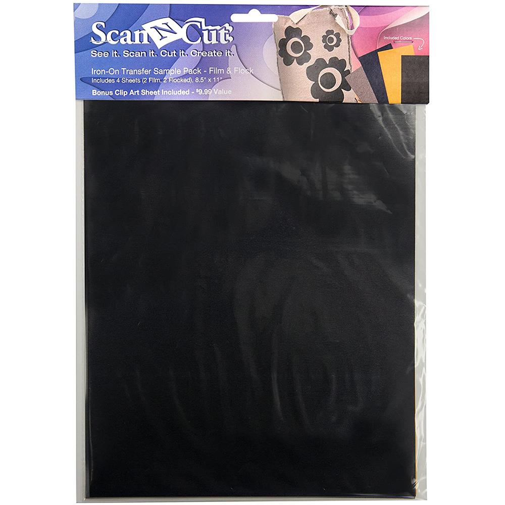 Brother Iron - On Transfer Film and Flocked Sample Pack - Sewingmachinesplus.com