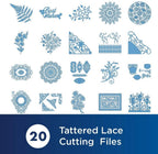 Brother Tattered Lace Pattern Collection 1, 20 Designs - Sewingmachinesplus.com
