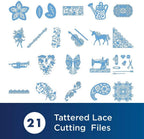 Brother Tattered Lace Pattern Collection 4, 21 Designs - Sewingmachinesplus.com