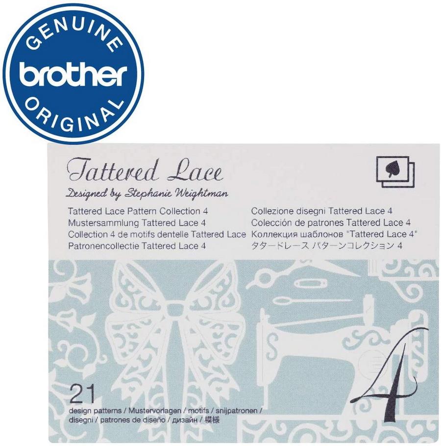 Brother Tattered Lace Pattern Collection 4, 21 Designs - Sewingmachinesplus.com