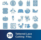 Brother Tattered Lace Pattern Collection 5, 20 Designs - Sewingmachinesplus.com