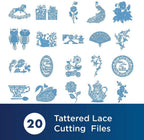 Brother Tattered Lace Pattern Collection 6, 20 Designs - Sewingmachinesplus.com