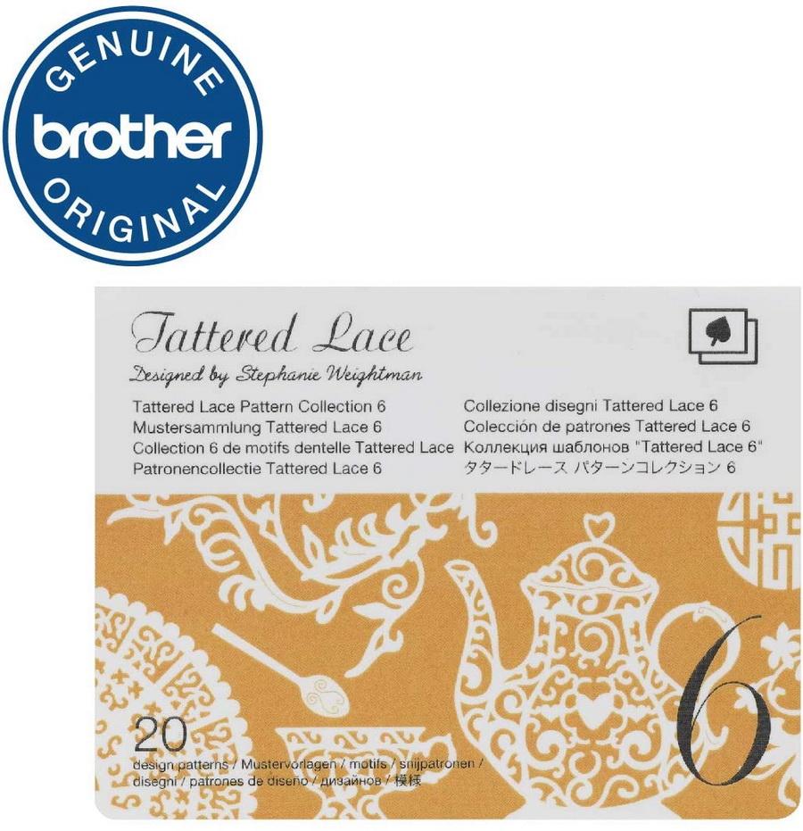 Brother Tattered Lace Pattern Collection 6, 20 Designs - Sewingmachinesplus.com