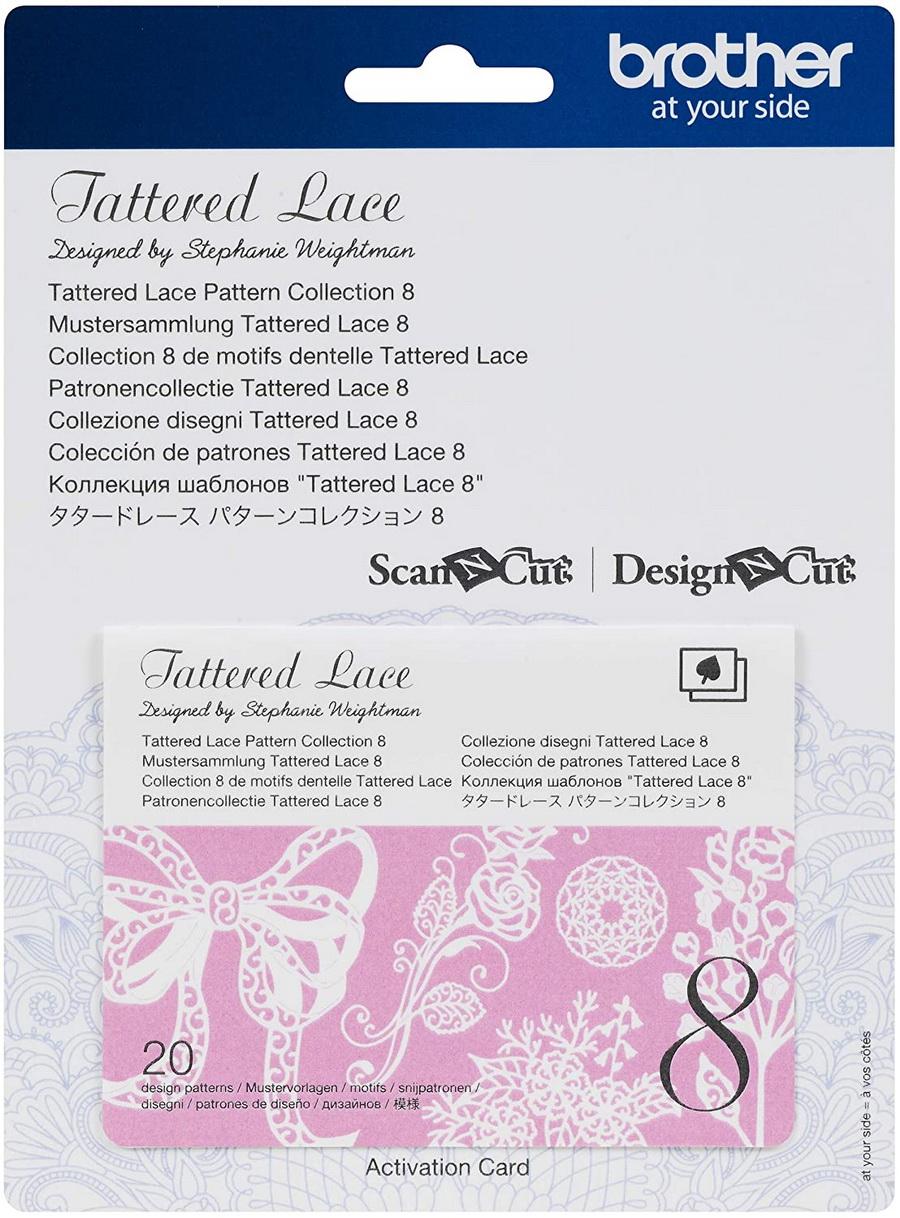 Brother Tattered Lace Pattern Collection 8, 20 Designs - Sewingmachinesplus.com