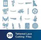 Brother Tattered Lace Pattern Collection 8, 20 Designs - Sewingmachinesplus.com