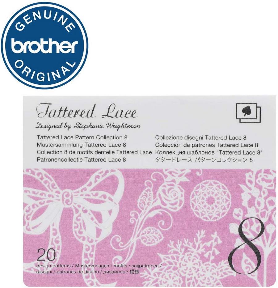 Brother Tattered Lace Pattern Collection 8, 20 Designs - Sewingmachinesplus.com