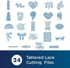 Brother Tattered Lace Pattern Collection 9, 24 Designs - Sewingmachinesplus.com