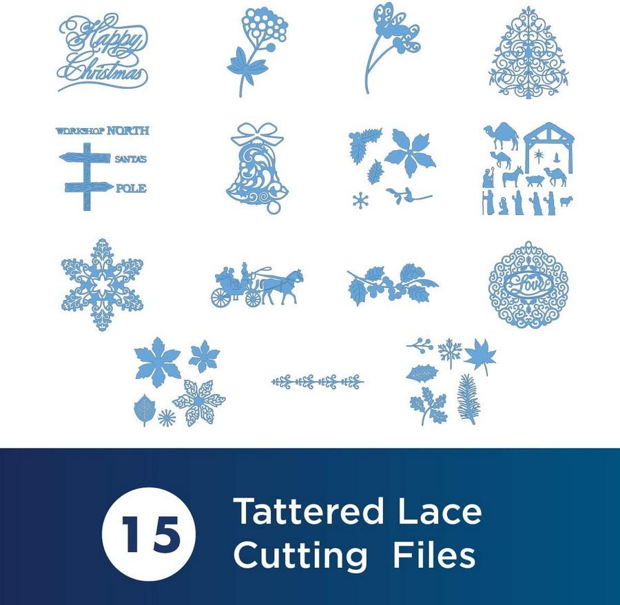 Brother Tattered Lace Pattern Collection 11, 15 Designs - Sewingmachinesplus.com