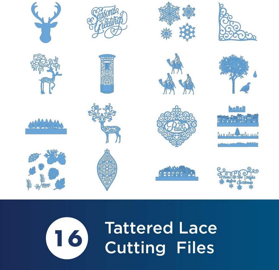 Brother Tattered Lace Pattern Collection 12, 16 Designs - Sewingmachinesplus.com