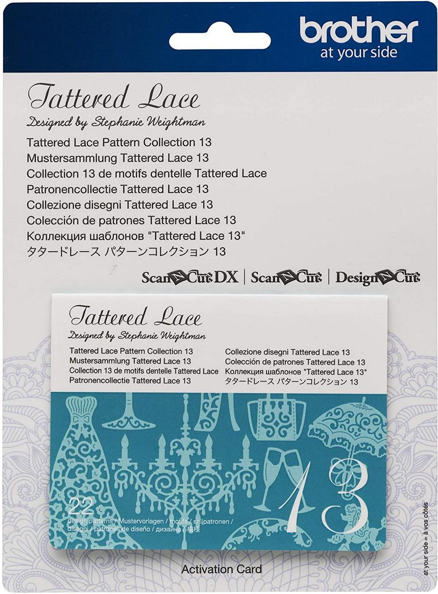 Brother Tattered Lace Pattern Collection 13, 22 Designs - Sewingmachinesplus.com