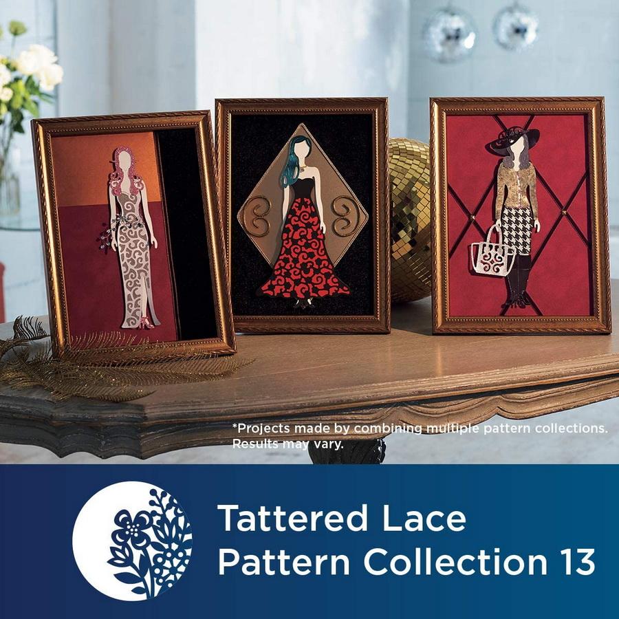Brother Tattered Lace Pattern Collection 13, 22 Designs - Sewingmachinesplus.com