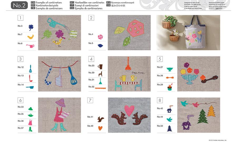 Brother USB No. 2 Applique Pattern Collection, 55 Patterns - Sewingmachinesplus.com