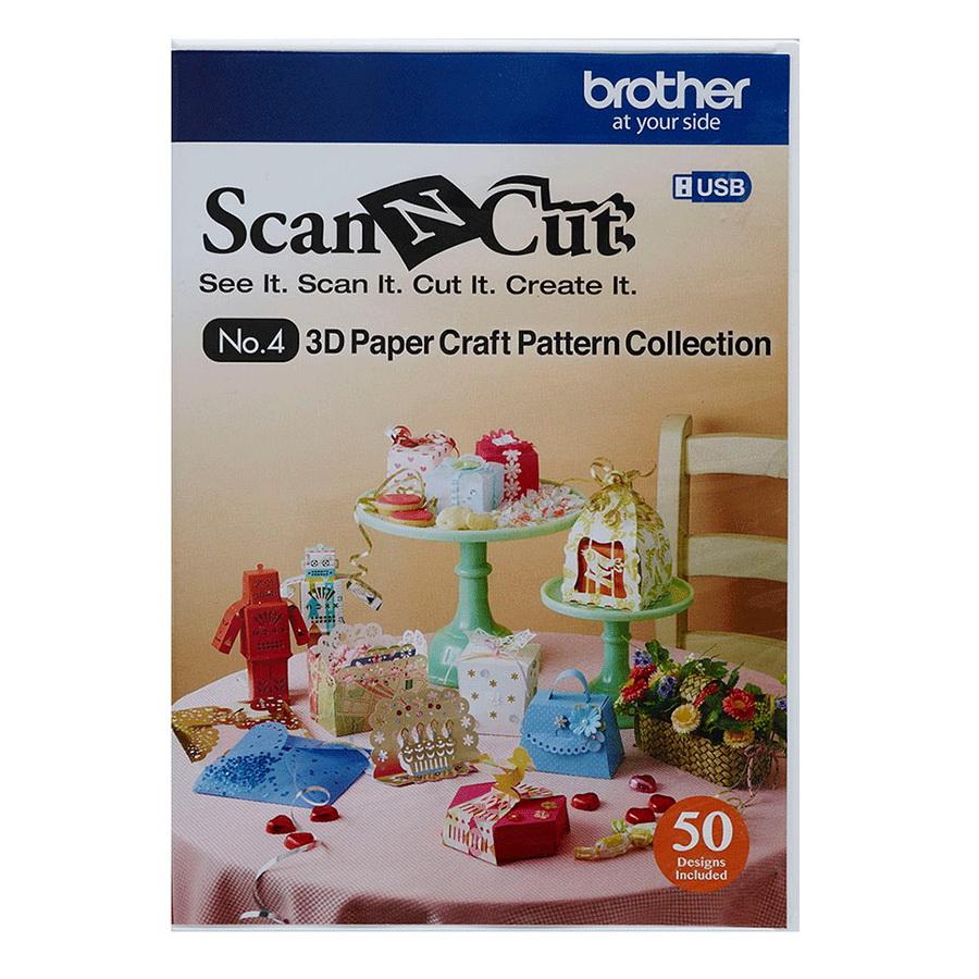 Brother USB No. 4 3D Paper Craft Pattern Collection, 50 Patterns - Sewingmachinesplus.com