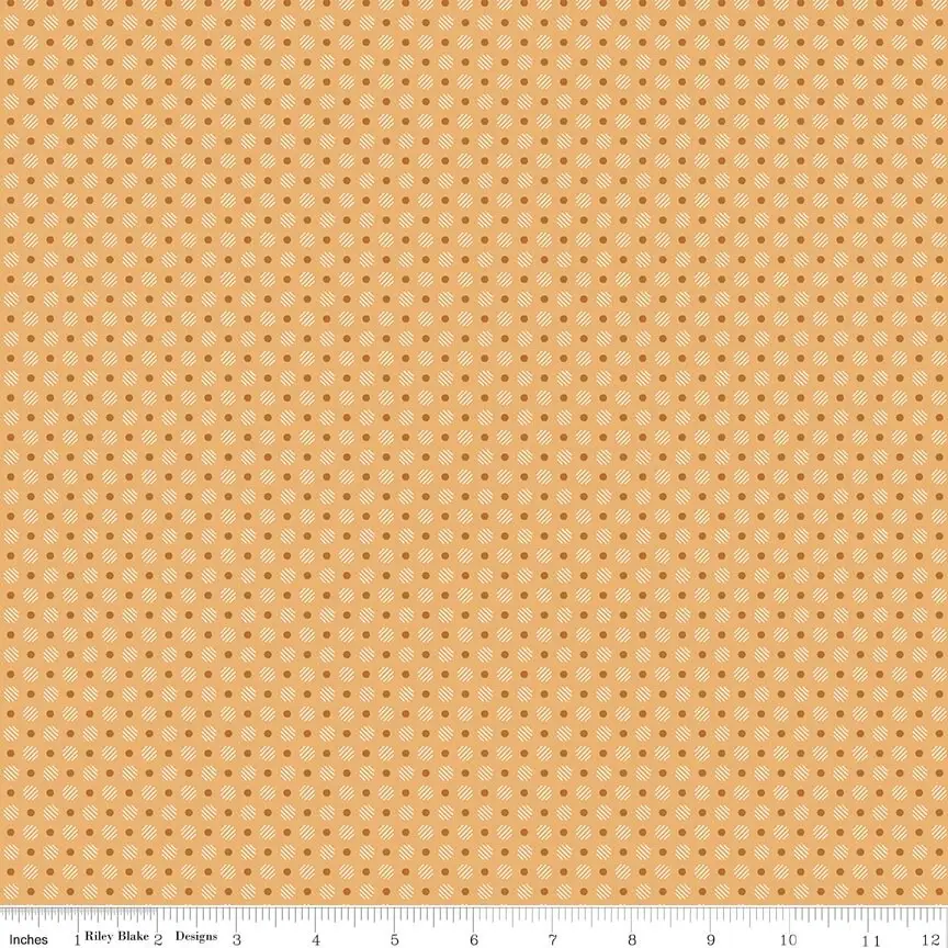 Riley Blade Denim & Daisy Polka Dot Daisy 1yd Cut (C18144-DAISY)