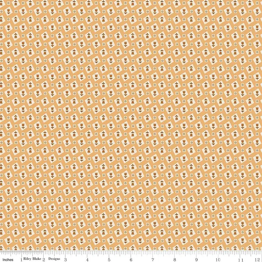 Riley Blake Denim & Daisy Tulips Daisy 1yd Cut (C18145-DAISY)