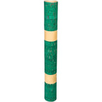 Rolled Cork Fabric Emerald and Silver Pattern CACORKEM - Sewingmachinesplus.com