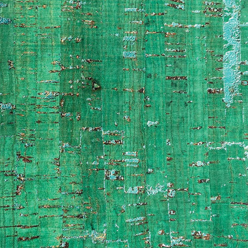 Rolled Cork Fabric Emerald and Silver Pattern CACORKEM - Sewingmachinesplus.com