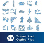 Brother Tattered Lace Pattern Collection 3, 20 Designs - Sewingmachinesplus.com