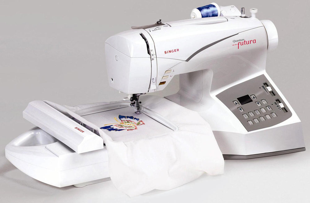 Singer Quantum Futura CE - 200 Embroidery Sewing Machine FS w/ Software Package & 3900 designs - Sewingmachinesplus.com
