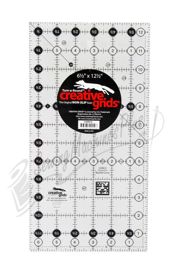 CGR Creative Grids Non - Slip Ruler 6.5" x 12.5" (CGR612) - Sewingmachinesplus.com