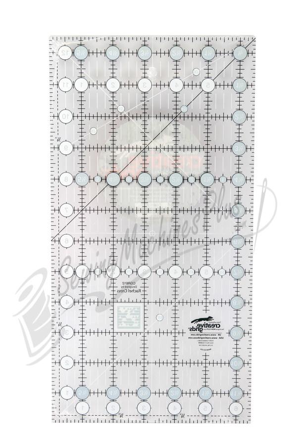 CGR Creative Grids Non - Slip Ruler 6.5" x 12.5" (CGR612) - Sewingmachinesplus.com
