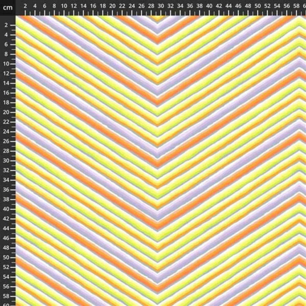 Chevron Stripe Yellow Quilting Fabric