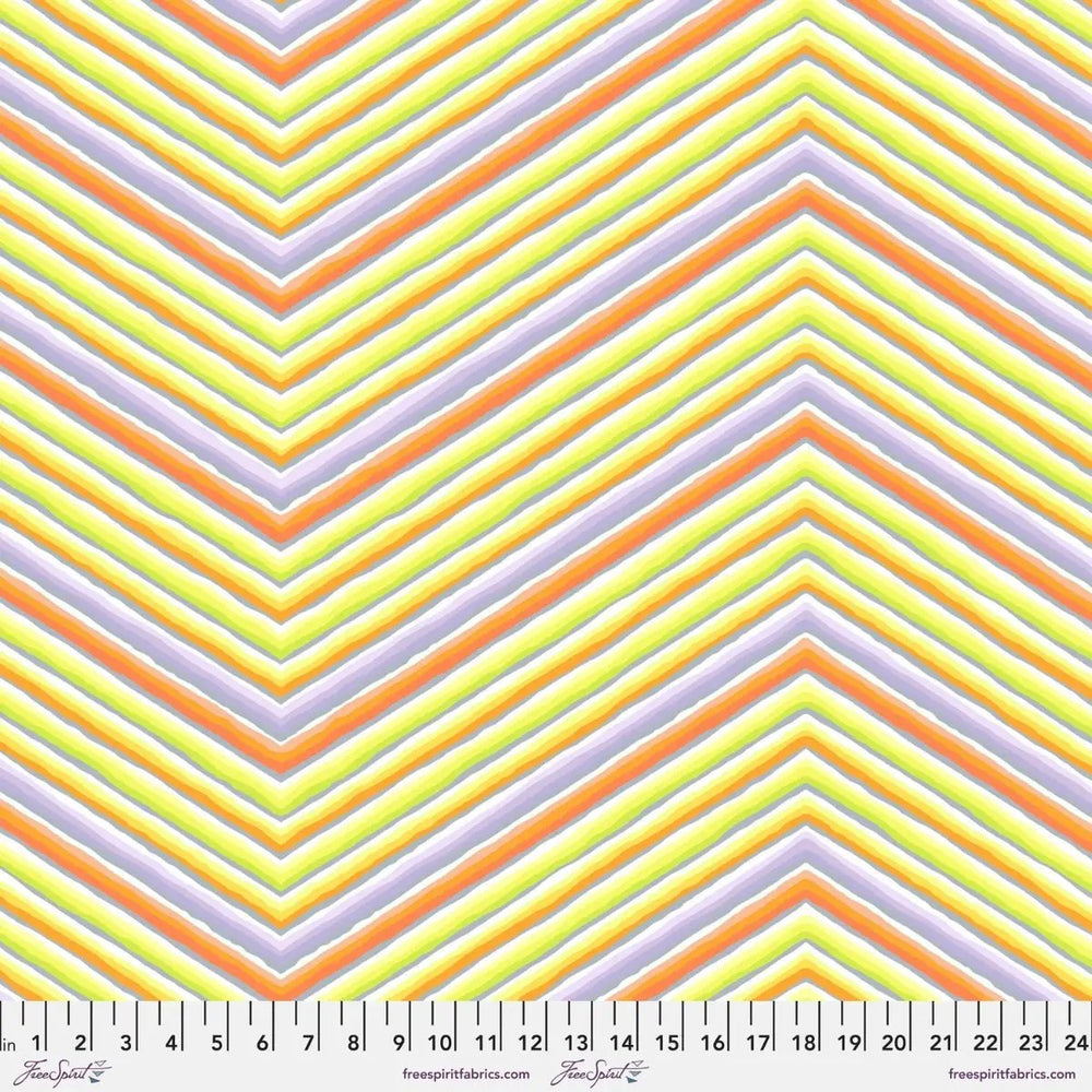 Chevron Stripe Yellow Quilting Fabric