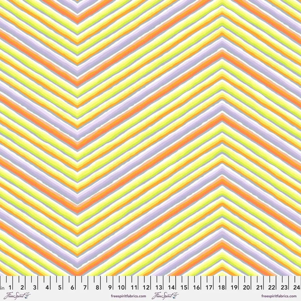 Chevron Stripe Yellow Quilting Fabric