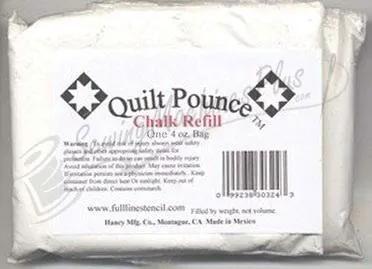 Quilt Pounce Chalk Refill 4oz white bag by Hancy for quilting