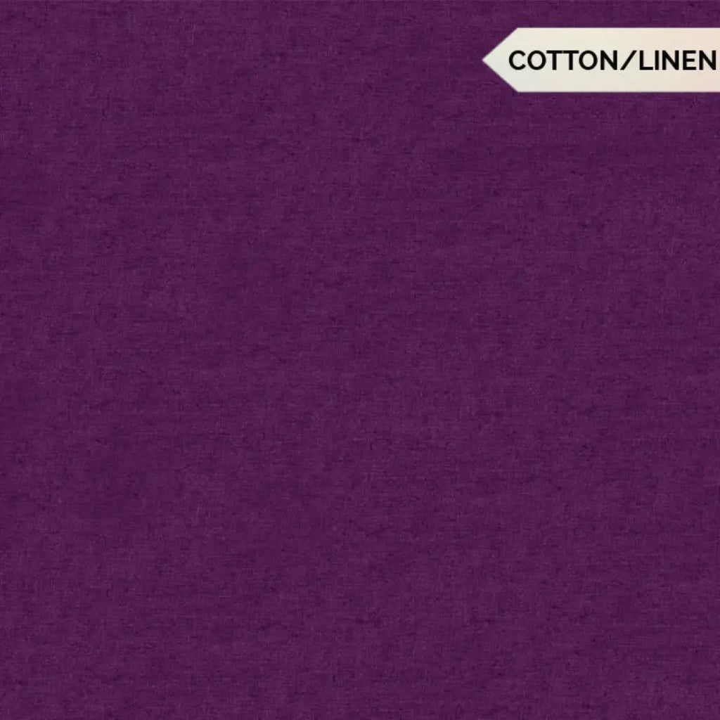 FIGO Tint Purple linen-cotton blend fabric in a rich solid purple color.