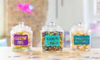 Brother Bellissimo CT1 Cutting Machine; three glass jars with colorful candies labeled Good Vibes and Creative Fuel