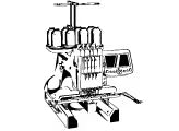 Illustration of a sewing machine