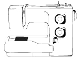 Schematic diagram of a sewing machine