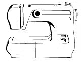 Schematic diagram of a mechanical component with lines and symbols