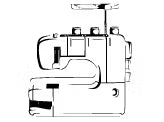 Technical drawing of a Cover Stitch Machine
