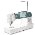 Janome Continental M6 sewing and quilting machine with teal control panel and large touchscreen