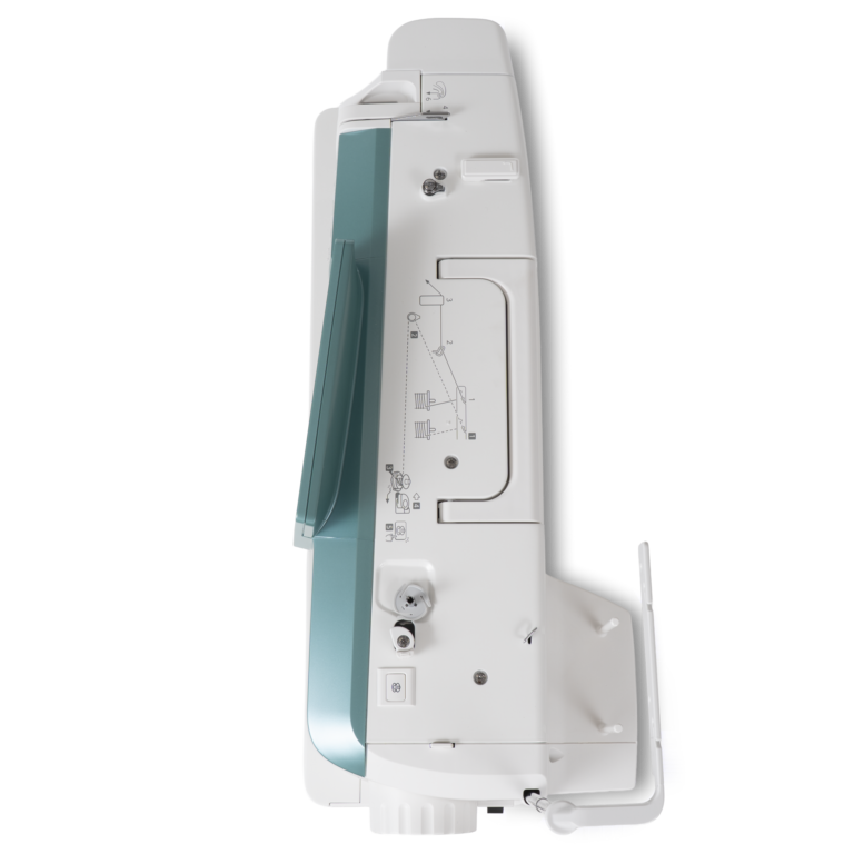 Continental M6 sewing and quilting machine, white body with teal accents