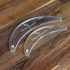 Handi Quilter curved crosshatch ruler set, 2 clear acrylic quilting rulers (large and small)