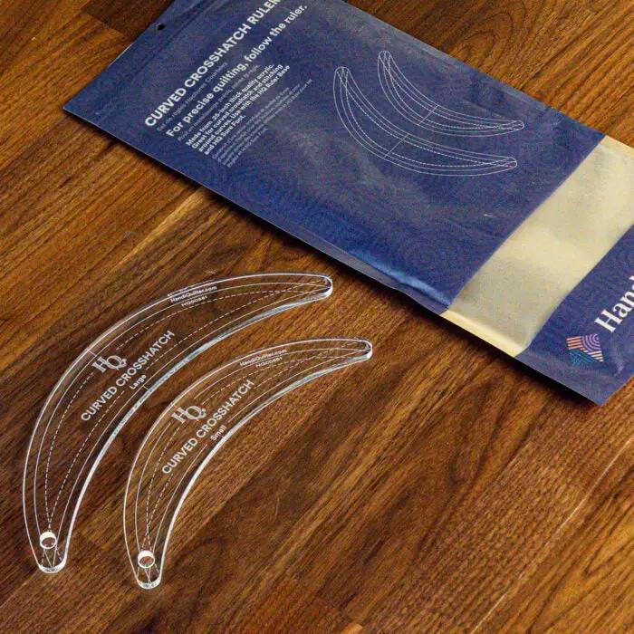 Handi Quilter Curved Crosshatch Set of 2 Rulers, clear acrylic quilting rulers