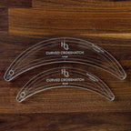 Handi Quilter curved crosshatch quilting rulers set of 2, large and small, transparent acrylic