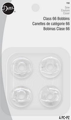 Dritz Bobbins Class 66 Plastic 6 (Box of 6) - Sewingmachinesplus.com