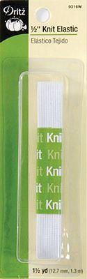 Dritz Knit Elastic 1/2inx1 - 1/2yd (Box of 4) - Sewingmachinesplus.com