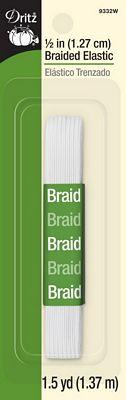 Dritz Braided Elastic 1/2inx1 - 1/2yd (Box of 4) - Sewingmachinesplus.com