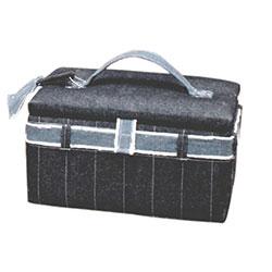Suzys Denim Medium Rectangle Sewing Basket
