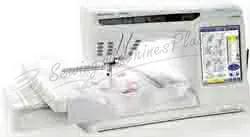 Embroidery machine, white computerized model with touchscreen display
