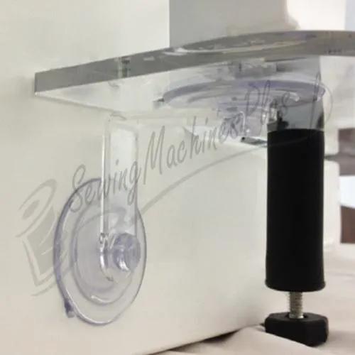 Sew Steady Sewers Wish Table extension table for sewing machines; clear acrylic surface, metal frame.