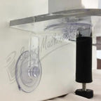 Sew Steady Sewers Wish Table extension table for sewing machines; clear acrylic surface, metal frame.