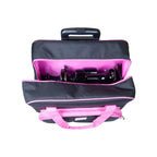 Tutto 17-inch EZ-Glide 2-Wheel Trolley Sewing Bag, black with pink interior